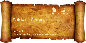 Makkai Ágnes névjegykártya