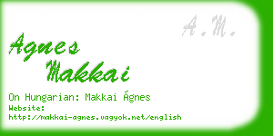agnes makkai business card